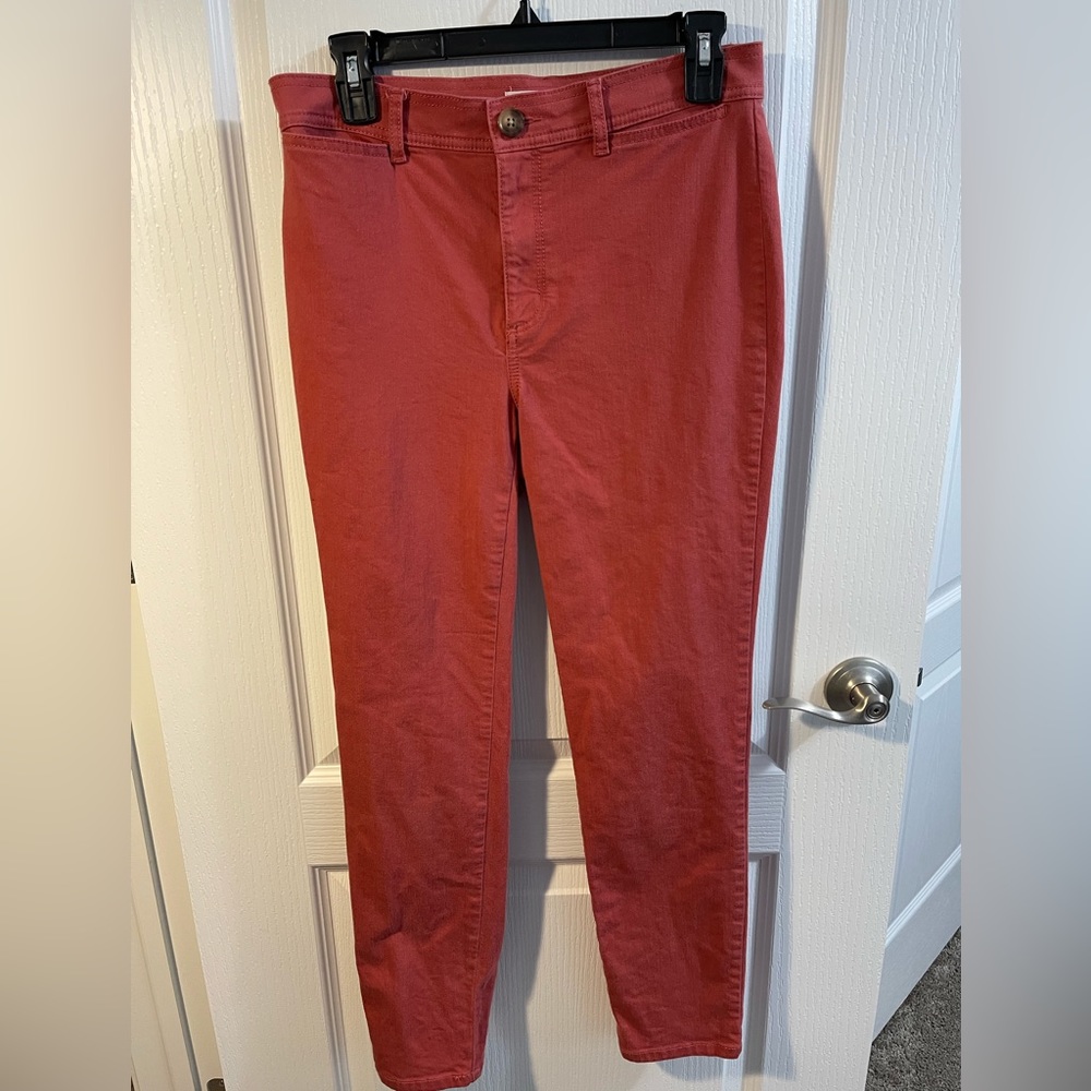LOFT Red Twill Pants